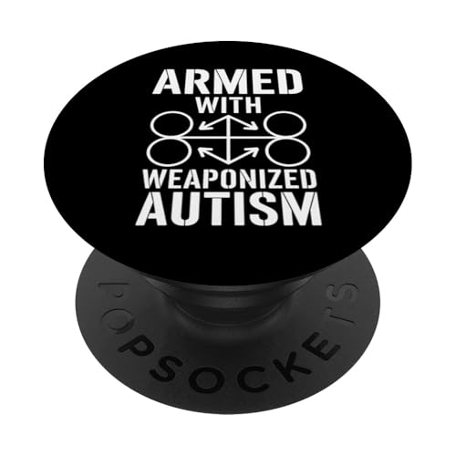 Autismus-Bewusstseinsmonat, Autistisches Waffenmotiv, lustiges Geschenk PopSockets Klebender PopGrip von Graphic 365