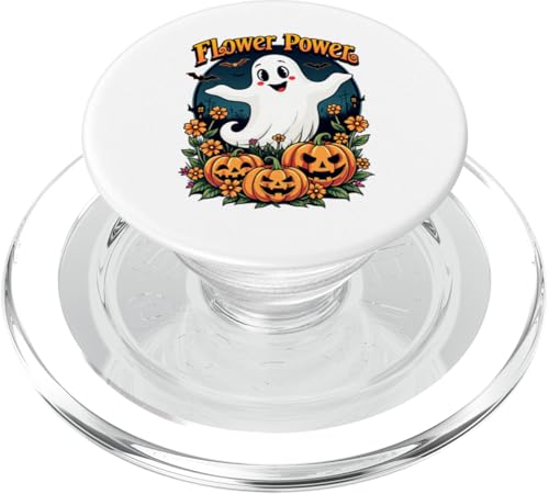 Halloween Geist mit Kürbissen Blumen Kostüm PopSockets PopGrip für MagSafe Halloween Geist mit Kürbissen Blumen Kostüm PopSockets PopGrip für MagSafe von Graphic 365