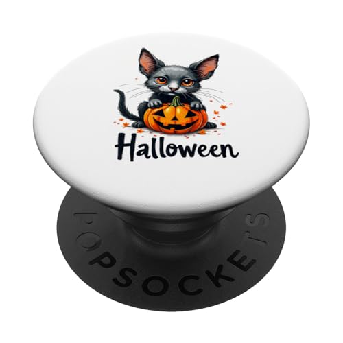 Halloween Katze Kürbis Kätzchen Oktober Herbst Herbst PopSockets Klebender PopGrip Halloween Katze Kürbis Kätzchen Oktober Herbst Herbst PopSockets Klebender PopGrip von Graphic 365