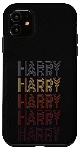 Hülle für iPhone 11 Hülle Vorname Harry Retro Vintage Style Handyhülle von Graphic 365