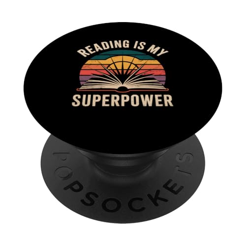 Leseliebhaber, meine Superkraft, Leseliebhaber PopSockets Klebender PopGrip von Graphic 365