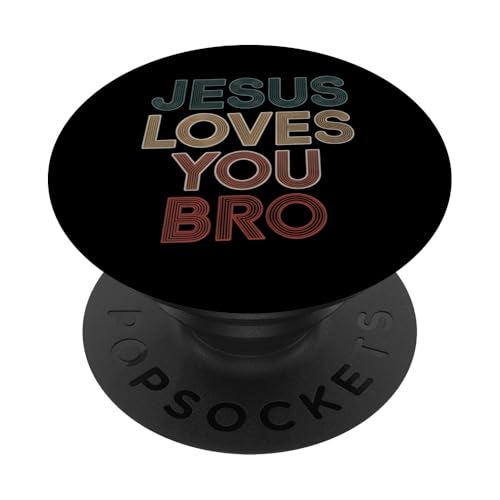 Loves Bro Christian Faith Religiöses Geschenk PopSockets Klebender PopGrip von Graphic 365