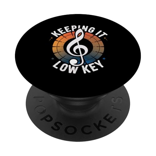 Musikliebhaber halten Low-Key-Musiker, Geschenk, lustige Musik PopSockets Klebender PopGrip von Graphic 365