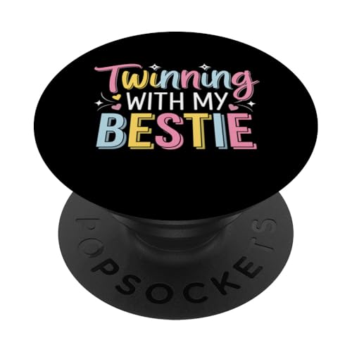 Passendes BFF-Geschenk „Twinning with My Best Friend“ PopSockets Klebender PopGrip von Graphic 365
