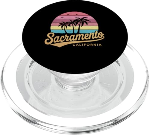 Sacramento California Retro Sonnenuntergang Souvenir Geschenk PopSockets PopGrip für MagSafe Sacramento California Retro Sonnenuntergang Souvenir Geschenk PopSockets PopGrip für MagSafe von Graphic 365