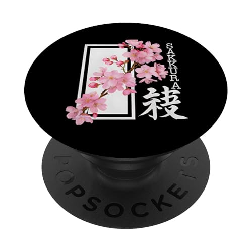Sakura Kirschblüte Japan Hanami Festival Pink Grafik PopSockets Klebender PopGrip von Graphic 365