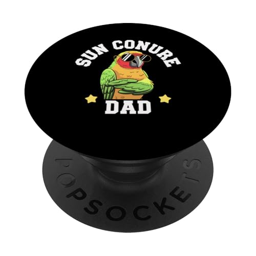Sun Conure Dad Lustiges Geschenk für Papageien, Vogelliebhaber PopSockets Klebender PopGrip von Graphic 365