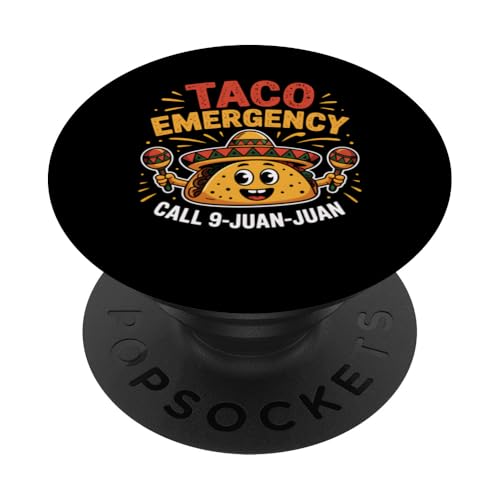 Taco Notruf 9JuanJuan Lustiges Taco Dienstag Geschenk PopSockets Klebender PopGrip Taco Notruf 9JuanJuan Lustiges Taco Dienstag Geschenk PopSockets Klebender PopGrip von Graphic 365
