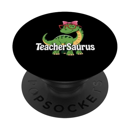 TeacherSaurus Niedlicher Dinosaurier-Lehrer, Geschenk PopSockets Klebender PopGrip TeacherSaurus Niedlicher Dinosaurier-Lehrer, Geschenk PopSockets Klebender PopGrip von Graphic 365