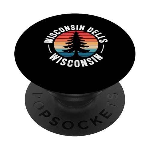 Wisconsin Dells Wisconsin Retro Sunset Souvenir Geschenk PopSockets Klebender PopGrip Wisconsin Dells Wisconsin Retro Sunset Souvenir Geschenk PopSockets Klebender PopGrip von Graphic 365