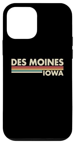 Des Moine - Iowa - Vintage/ Retro-Streifen - Klassisch Hülle für iPhone 12 mini von Graphic Club Inc.