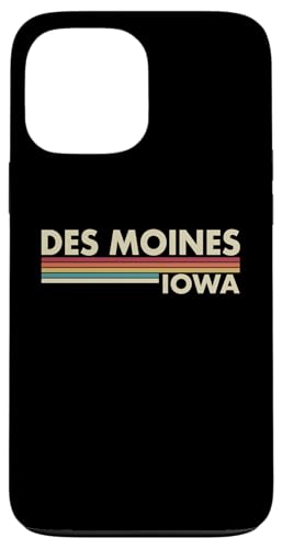 Des Moine - Iowa - Vintage/ Retro-Streifen - Klassisch Hülle für iPhone 13 Pro Max von Graphic Club Inc.