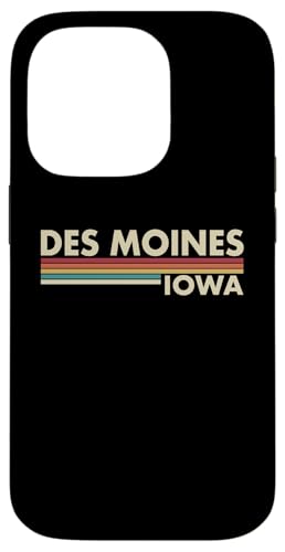 Des Moine - Iowa - Vintage/ Retro-Streifen - Klassisch Hülle für iPhone 14 Pro Des Moine - Iowa - Vintage/ Retro-Streifen - Klassisch Hülle für iPhone 14 Pro von Graphic Club Inc.