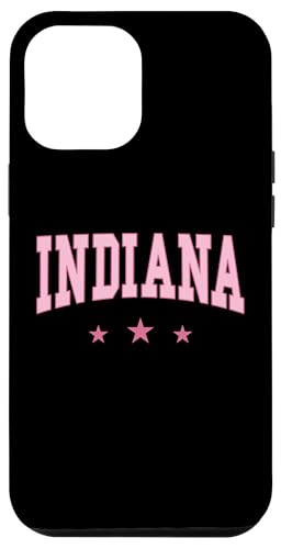 Indiana – Preppy Varsity Pink – Throwback-Design – klassisch Hülle für iPhone 12 Pro Max von Graphic Club Inc.