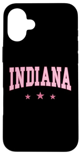 Indiana – Preppy Varsity Pink – Throwback-Design – klassisch Hülle für iPhone 16 Plus von Graphic Club Inc.