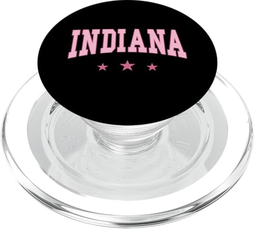 Indiana – Preppy Varsity Pink – Throwback-Design – klassisch PopSockets PopGrip für MagSafe von Graphic Club Inc.