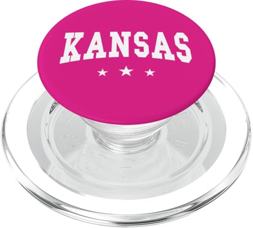 Kansas – Preppy Varsity Pink – Throwback-Design – klassisch PopSockets PopGrip für MagSafe Kansas – Preppy Varsity Pink – Throwback-Design – klassisch PopSockets PopGrip für MagSafe von Graphic Club Inc.