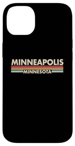 Minneapolis - Minnesota - Vintage / Retro Stripes - Classic Hülle für iPhone 14 Plus Minneapolis - Minnesota - Vintage / Retro Stripes - Classic Hülle für iPhone 14 Plus von Graphic Club Inc.