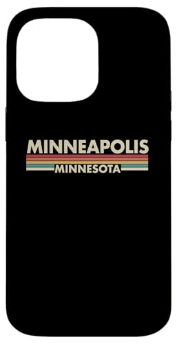 Minneapolis - Minnesota - Vintage / Retro Stripes - Classic Hülle für iPhone 14 Pro Max von Graphic Club Inc.
