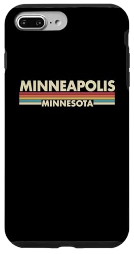 Minneapolis - Minnesota - Vintage / Retro Stripes - Classic Hülle für iPhone 7 Plus/8 Plus von Graphic Club Inc.
