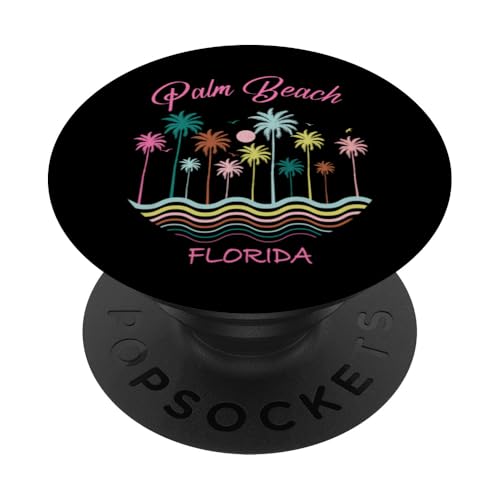Palm Beach - Florida - Throwback Design - Classic PopSockets Klebender PopGrip Palm Beach - Florida - Throwback Design - Classic PopSockets Klebender PopGrip von Graphic Club Inc.
