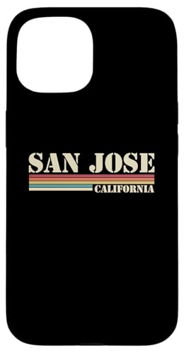 San Jose - California - Vintage / Retro Stripes - Classic Hülle für iPhone 15 von Graphic Club Inc.