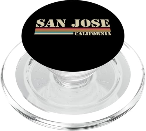 San Jose - California - Vintage / Retro Stripes - Classic PopSockets PopGrip für MagSafe von Graphic Club Inc.