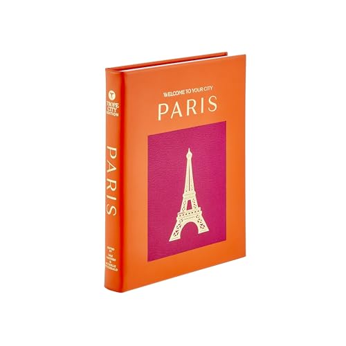 Graphic Image Planer Trope Paris, ikonische Fotos, gebunden in orangefarbenem Leder, Hardcover – handgebunden in den USA von Graphic Image