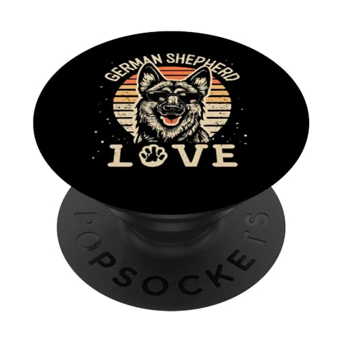 T-Shirts mit Motiv „Deutscher Schäferhund, Liebe zum Hundebesitzer“ im Retro-Stil PopSockets mit austauschbarem PopGrip von Graphic Tees Men Women Boys Girls