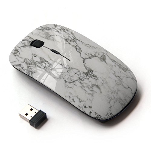 Graphic4You Grau Marmor Muster Stone Design Ergonomische Schnurlos USB Wireless 2.4G optische Maus PC Mit Empfänger von Graphic4You