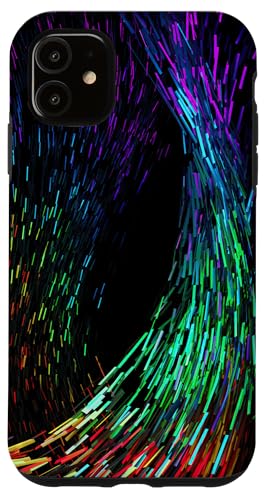 Hülle für iPhone 11 Abstraktes Regenbogen-Design von Graphical Art Design Ravness Era Souvenir