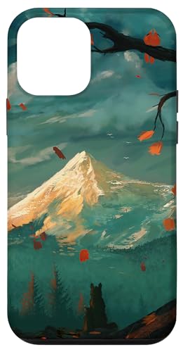 Hülle für iPhone 12 mini Eichhörnchen Silhouette Berglandschaft von Graphical Art Design Ravness Era Souvenir