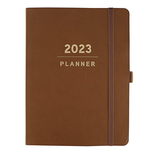 Graphique 2023 Business Planer | 18 Monate Organizer, Juli 2022-Dez. 2023 | Wöchentliche & Monatliche Aufbreitungen | To-Do-Liste & Notizseiten | Tasche & Stiftschlaufe | Veganes Leder | Grau | 6 x 8 von Graphique