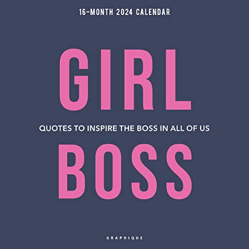 Graphique 2024 Girl Boss Wandkalender | 30,5 x 30,5 cm | dickes Papier | Home & Office Organizer | großes monatliches Raster | 3 Sprachen & markierte Feiertage | 4 Monate Vorschau Seite für 2025 von Graphique