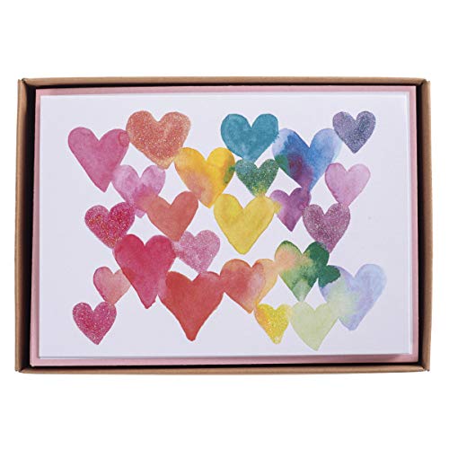 Graphique Boxkarten, Liebe in Farbe – inklusive 16 Karten mit passenden Umschlägen und Aufbewahrungsbox, niedliche Schreibwaren auf strapazierfähigem Karton, Karten messen 10,2 x 14,3 cm von Graphique