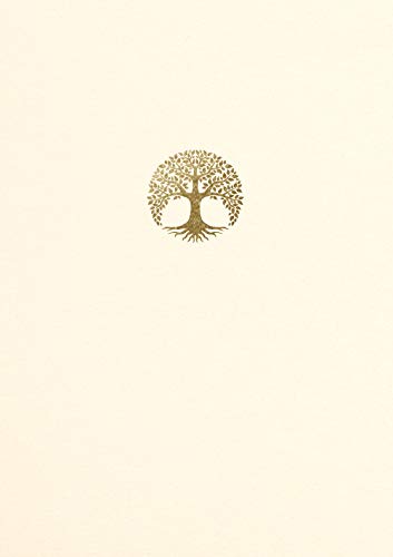 Graphique Tree La Petite Press Grußkarten mit geprägter und verzierter Goldfolie, blanko, mit passenden Umschlägen und Aufbewahrungsbox, 8,3 x 12,1 cm, 10 Stück von Graphique