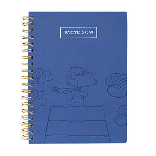 Snoopy Tagebuch, spiralförmig, veganes Leder von Graphique