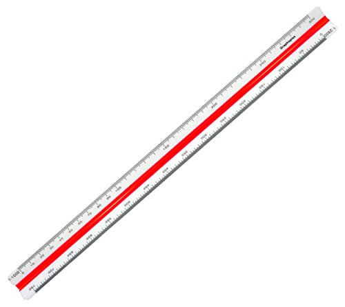 Graphoplex Dreikantmaßstab, zum Abbilden, 1:500 bis 1:2500, 30 cm von Graphoplex