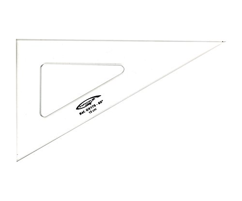 Graphoplex Zeichendreieck, 60 ° 3 Kanten Rechte transparent 15 cm durchsichtig von Graphoplex