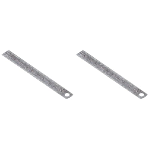 Lineal aus flexiblem Stahl, doppelseitig, 0,5 mm, L : 13 mm, L : 10 cm (Packung mit 2) von Graphoplex