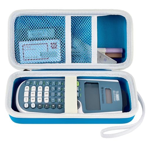 Tasche kompatibel mit Texas Instruments TI-30XS für MultiView Wissenschaftlicher Taschenrechner, Batterien und Zubehör (nur Box),Blau von Grapsa