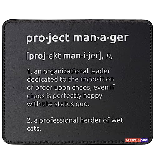 Grateful Vibe Projektmanager Definition Mousepad Geschenkidee für Projektmanager, Mausmat Projektmanagement, Kollegen Ruhestand, Schwarz, 9,5 Zoll Grateful Vibe Projektmanager Definition Mousepad Geschenkidee für Projektmanager, Mausmat Projektmanagement, Kollegen Ruhestand, Schwarz, 9,5 Zoll von Grateful Vibe