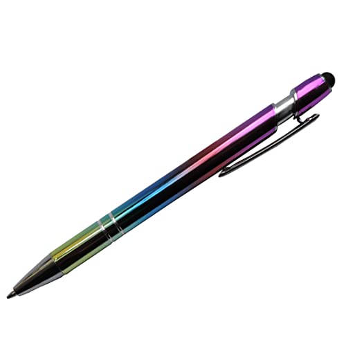 Eleganter Kugelschreiber Rainbow Soft-Touchpen für Handy oder Tablet mit SOFORTGRAVUR + VORSCHAU: Gravur (1 Vorname) bis zu 11 Zeichen inklusive + Geschenkverpackung von GravUp
