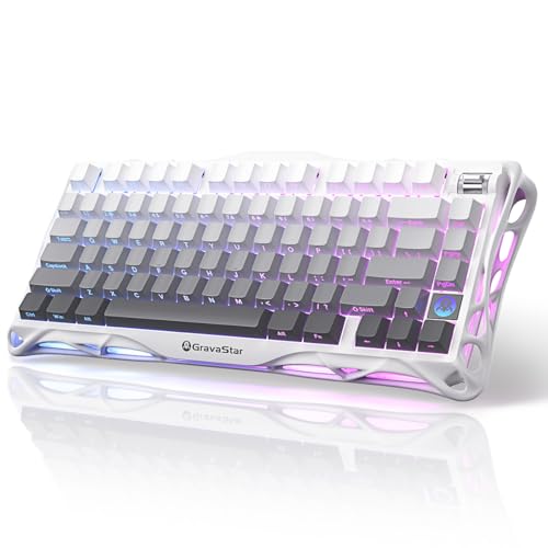 GravaStar Mercury K1 75% Mechanische Gaming-Tastatur, Exoskelett-Design Aus Aluminiumlegierung, Benutzerdefinierte Tastatur mit Hot-Swap-Sockel, Linearschalter, RGB Hintergrundbeleuchtung & Rahmen GravaStar Mercury K1 75% Mechanische Gaming-Tastatur, Exoskelett-Design Aus Aluminiumlegierung, Benutzerdefinierte Tastatur mit Hot-Swap-Sockel, Linearschalter, RGB Hintergrundbeleuchtung & Rahmen von GravaStar