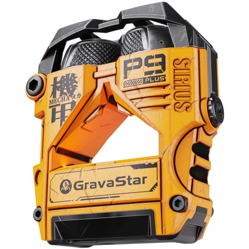 GravaStar Sirius Plus Bluetooth Kopfhörer, ANC Kopfhörer Kabellos Bluetooth 5.3, In Ear Kopfhörer mit 4 ENC Noise Cancelling Mic, 28H Tiefer Bass, IPX4 für Sport/Arbeit, Anpassungs App für iOS/Android von GravaStar