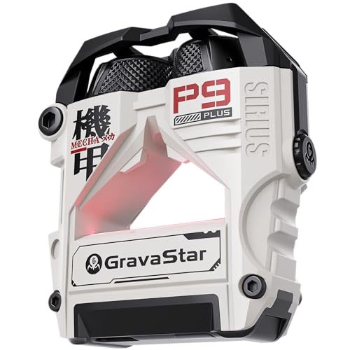 GravaStar Sirius Plus Bluetooth Kopfhörer, ANC Kopfhörer Kabellos Bluetooth 5.3, In Ear Kopfhörer mit 4 ENC Noise Cancelling Mic, 28H Tiefer Bass, IPX4 für Sport/Arbeit, Anpassungs App für iOS/Android von GravaStar