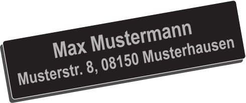 Adressschild ALU elox. 40x10mm mit hochwertiger Lasergravur inkl. Klebestreifen "Drohnenkennzeichen" von Gravierwerkstatt