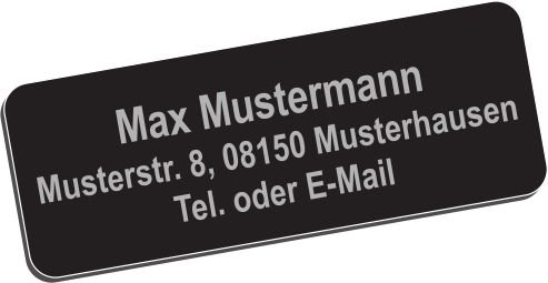 Drohnen Kennzeichen Aluminium elox. 40x15mm mit hochwertiger Lasergravur inkl. Klebestreifen von Gravierwerkstatt