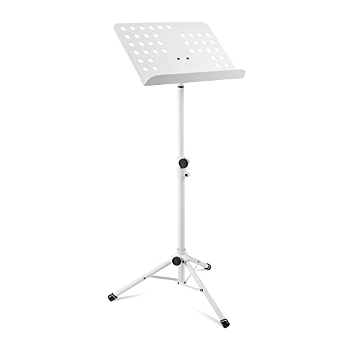 Gravity NS 411 W - Klassischer Notenständer, Höhenverstellung bis 1200 mm, weiß von Gravity