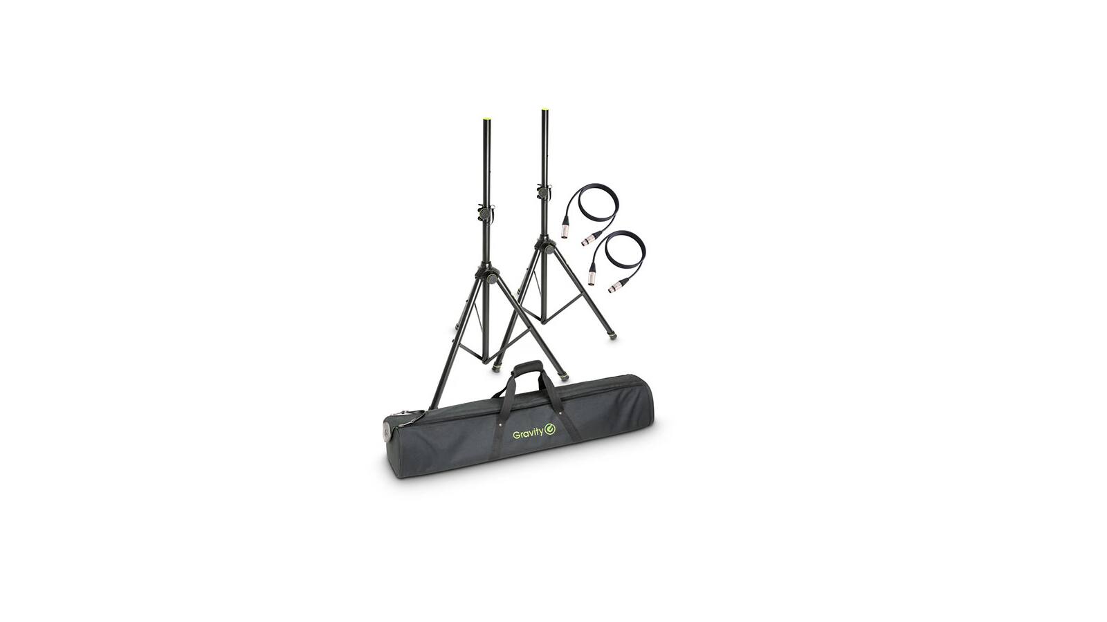 Gravity SS 5211 B SET 3 - Set aus 2 Boxenständern mit Tasche und 2 x 5 m XLR Gravity SS 5211 B SET 3 - Set aus 2 Boxenständern mit Tasche und 2 x 5 m XLR von Gravity